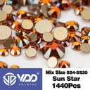 Crystal Gold Flatback Rhinestones For DIY Nail Art Sparkling