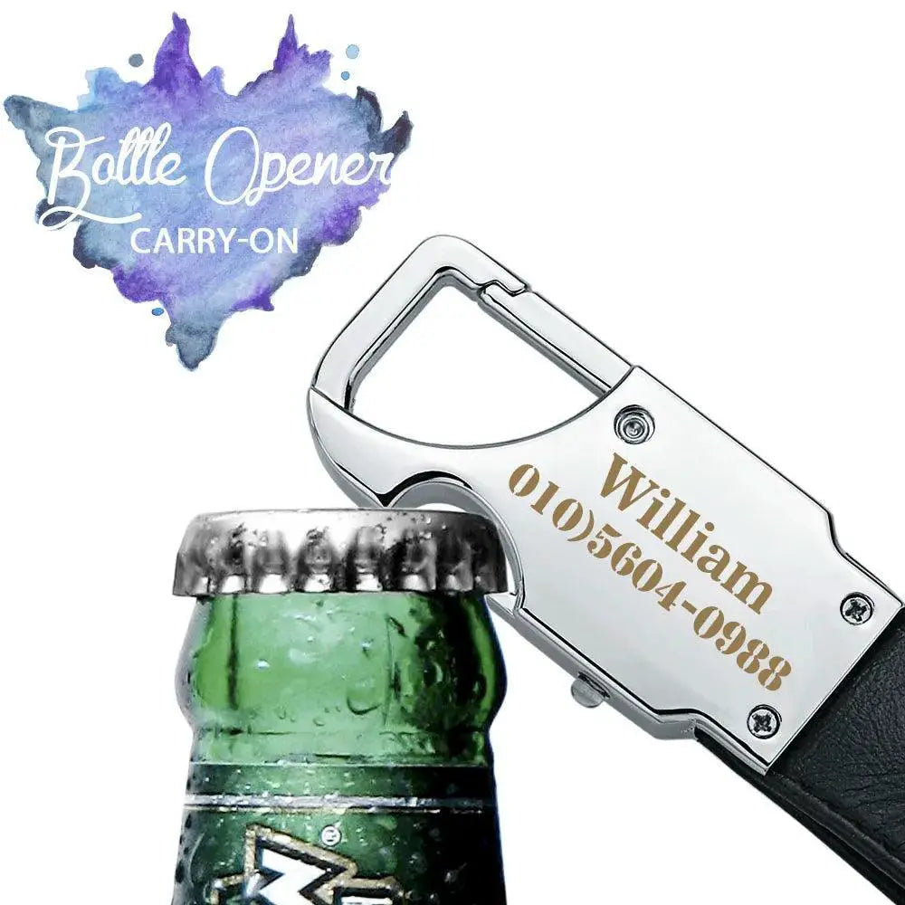 LED Keychain Bottle Opener Personalized Retro Style Holder