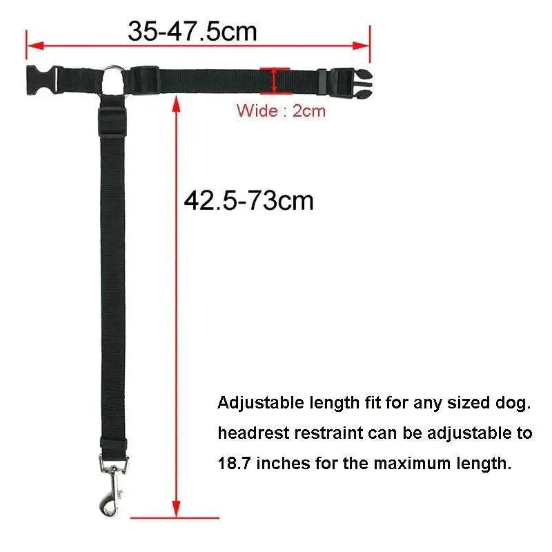Adjustable Nylon Dog Harness And Car Seat Belt Set For Pets