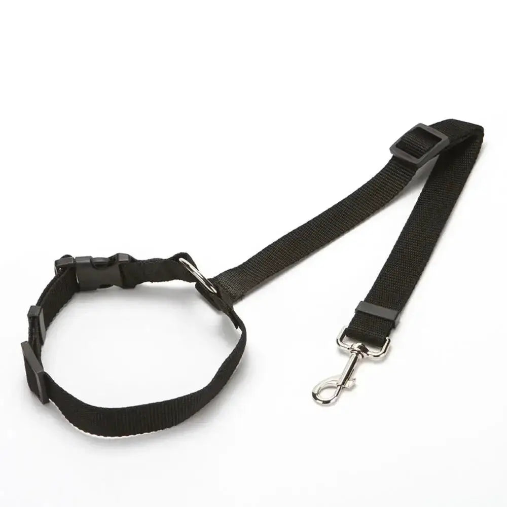Adjustable Nylon Dog Harness And Car Seat Belt Set For Pets