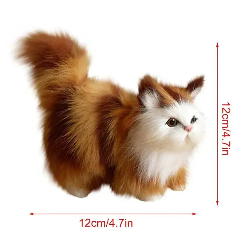 Lifelike Cute Simulation Cat Plush Toy For Kids Gift 12cm