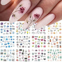 Floral And Geometric Nail Decals For Creative Manicures