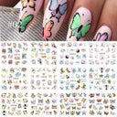 Floral And Geometric Nail Decals For Creative Manicures