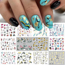 Floral And Geometric Nail Decals For Creative Manicures