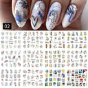 Floral And Geometric Nail Decals For Creative Manicures
