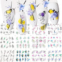 Floral And Geometric Nail Decals For Creative Manicures