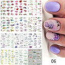 Floral And Geometric Nail Decals For Creative Manicures