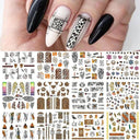 Floral And Geometric Nail Decals For Creative Manicures