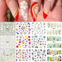 Floral And Geometric Nail Decals For Creative Manicures