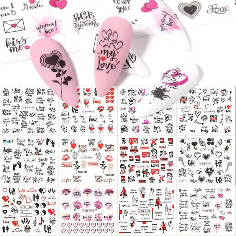 Floral And Geometric Nail Decals For Creative Manicures