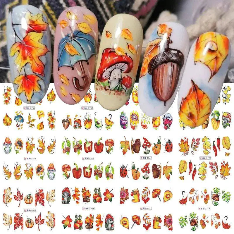 Floral And Geometric Nail Decals For Creative Manicures
