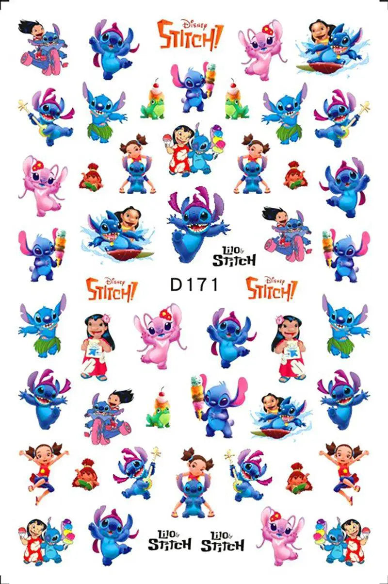 Disney Character Nail Decals Whimsical Wonderland Magic Set