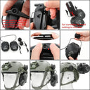 Hearing Protection Tactical Headset ARC Rail Adapters Set