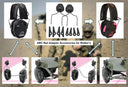 Hearing Protection Tactical Headset ARC Rail Adapters Set