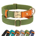 Free Engraving Leather Dog Collar for Id