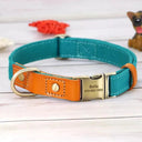 Free Engraving Leather Dog Collar for Id