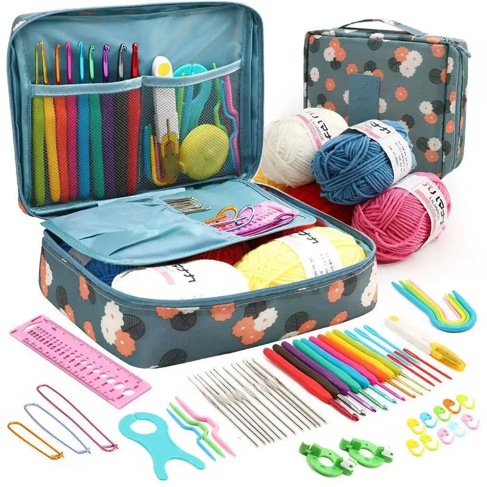 Crochet Organizer Kit Portable DIY Knitting Beginner Set
