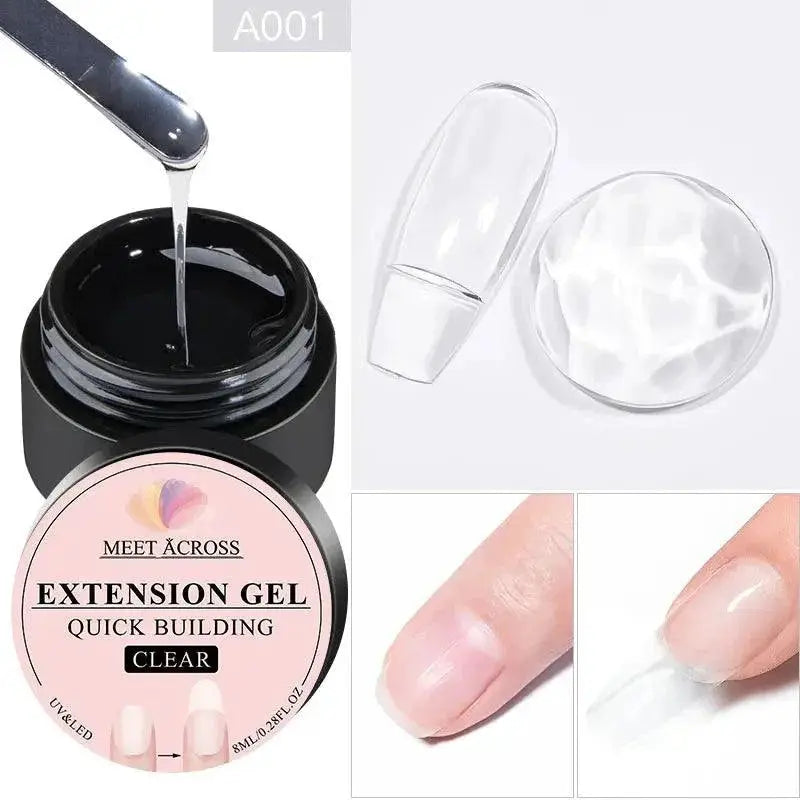 French Nail Art Fiberglass Gel Polish Kit Extended Wear