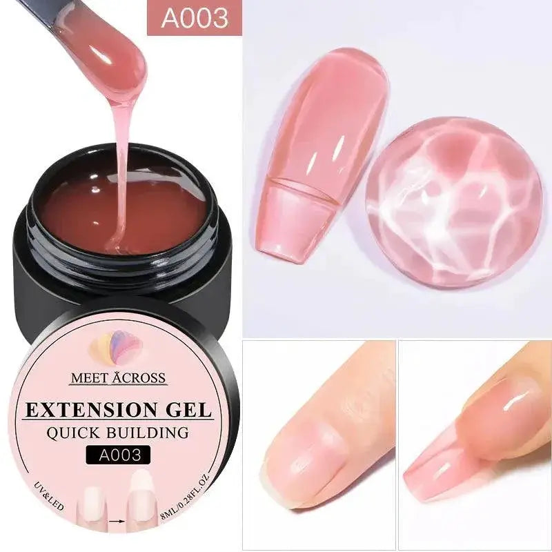 French Nail Art Fiberglass Gel Polish Kit Extended Wear