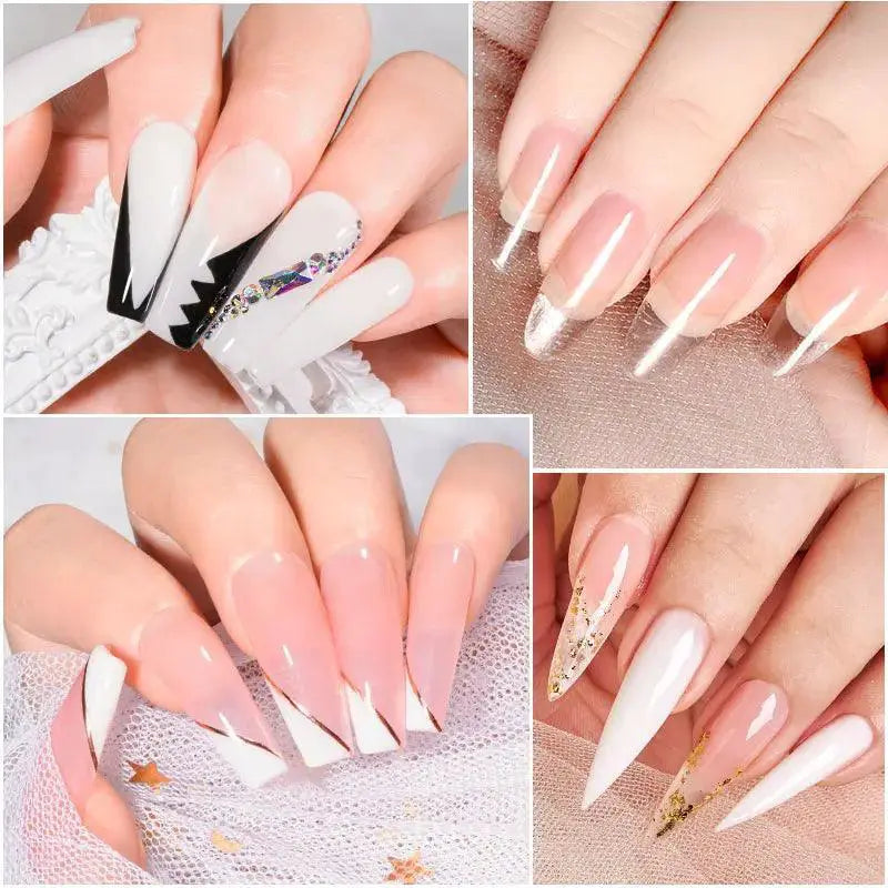French Nail Art Fiberglass Gel Polish Kit Extended Wear