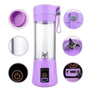 Mini Blender With 6 Blades USB Portable Rechargeable