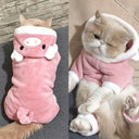 Fleece Pet Jumpsuit For Small Dogs Cats Rabbits Warmth