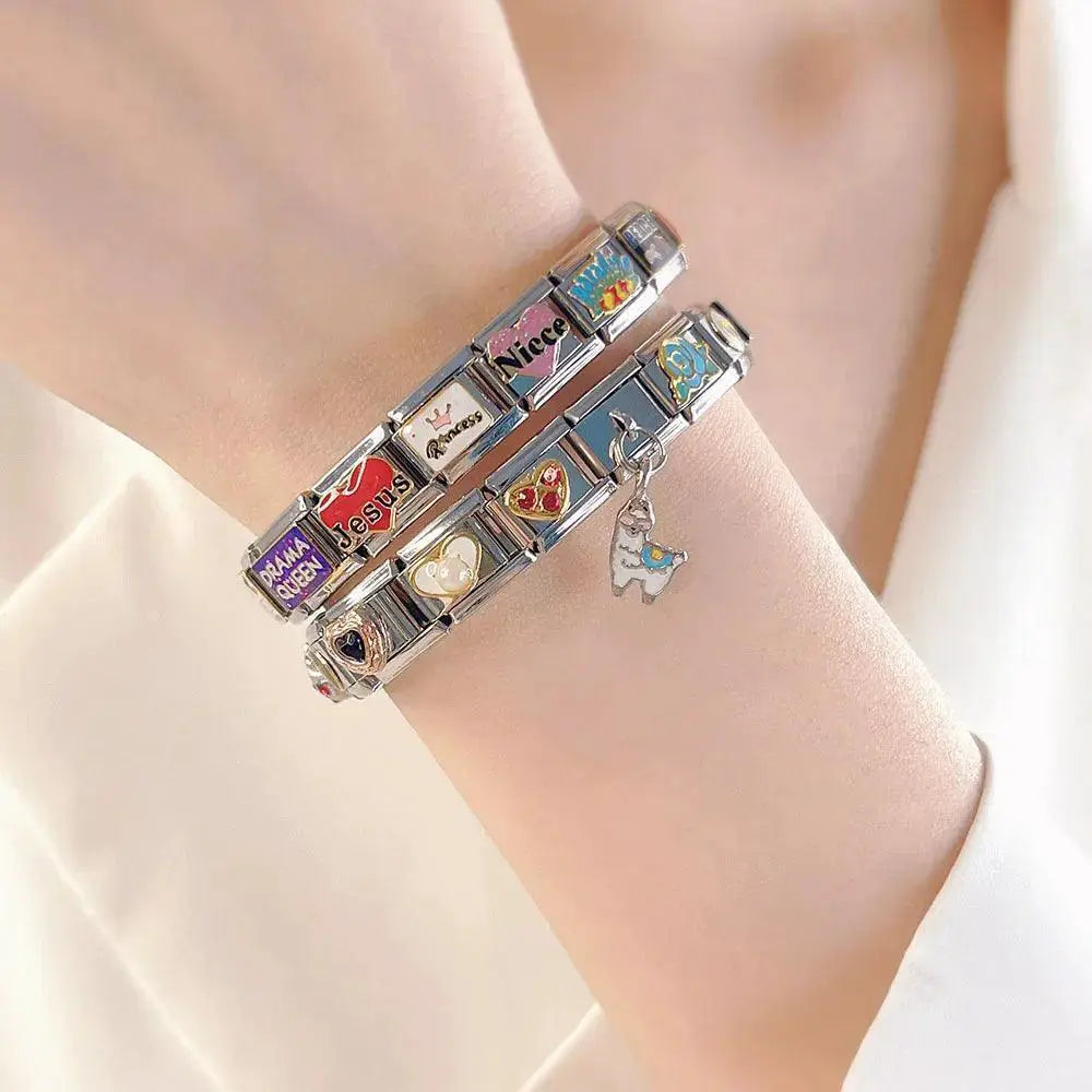 Family Love Stainless Steel Bracelet Kit With Charms
