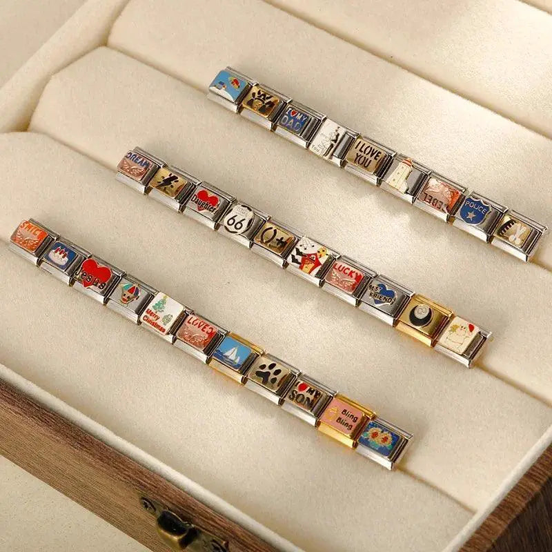 Italian Charm Bracelet Stainless Steel Jewelry Hapiship