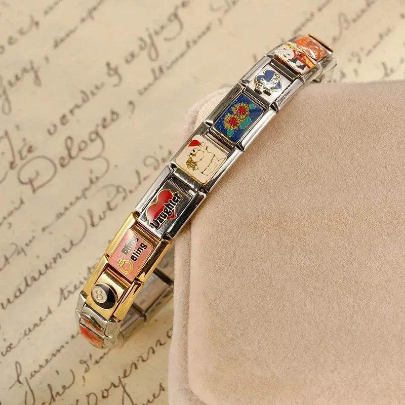 Italian Charm Bracelet Stainless Steel Jewelry Hapiship