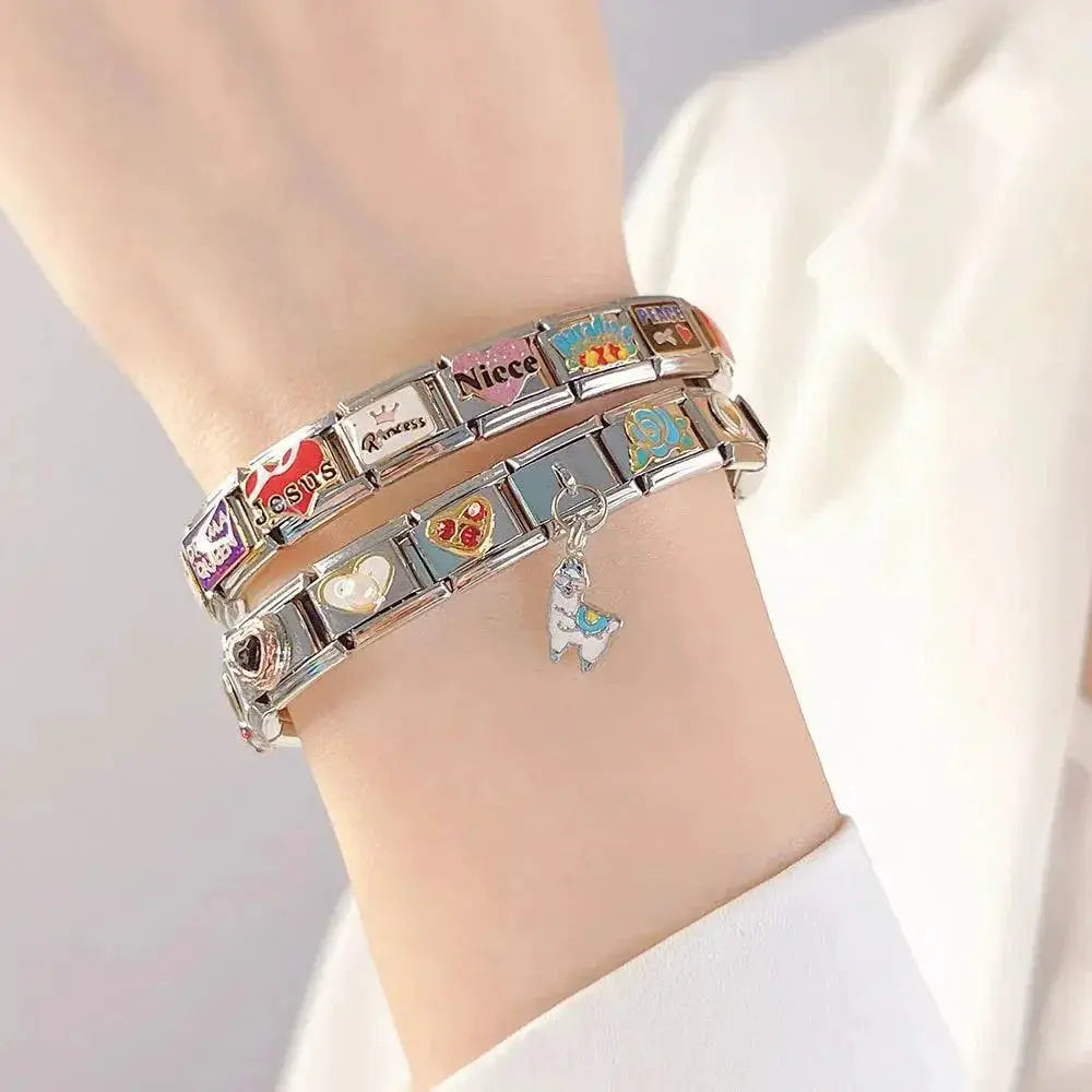 Rainbow Heart Wing Bracelet Kit DIY Jewelry Set Color Lovers