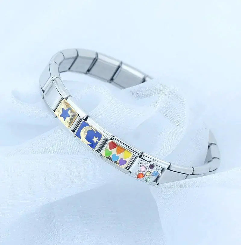 Rainbow Heart Wing Bracelet Kit DIY Jewelry Set Color Lovers