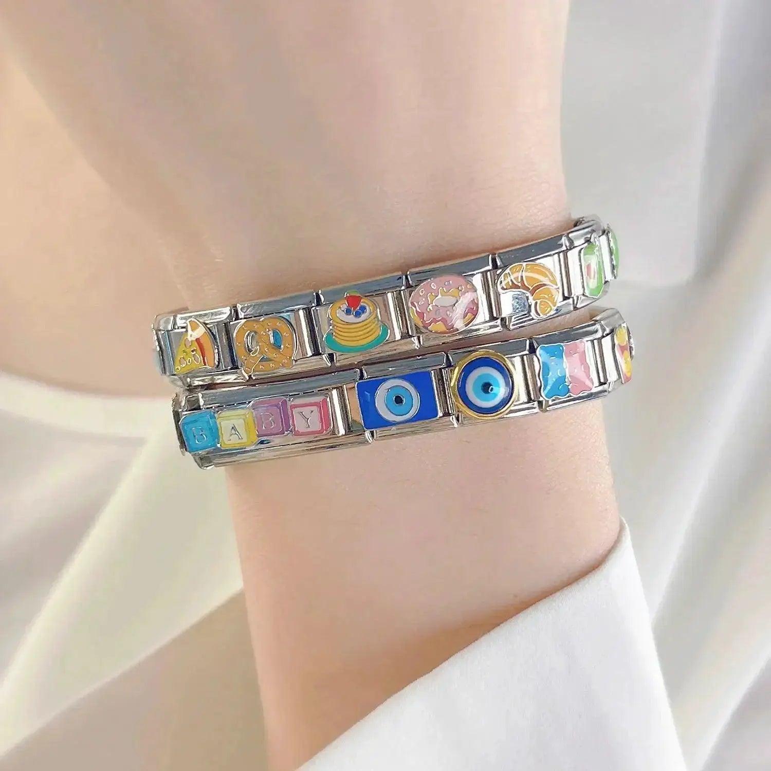 Deluxe Foodie Charm Bracelet Whimsical Food Jewelry