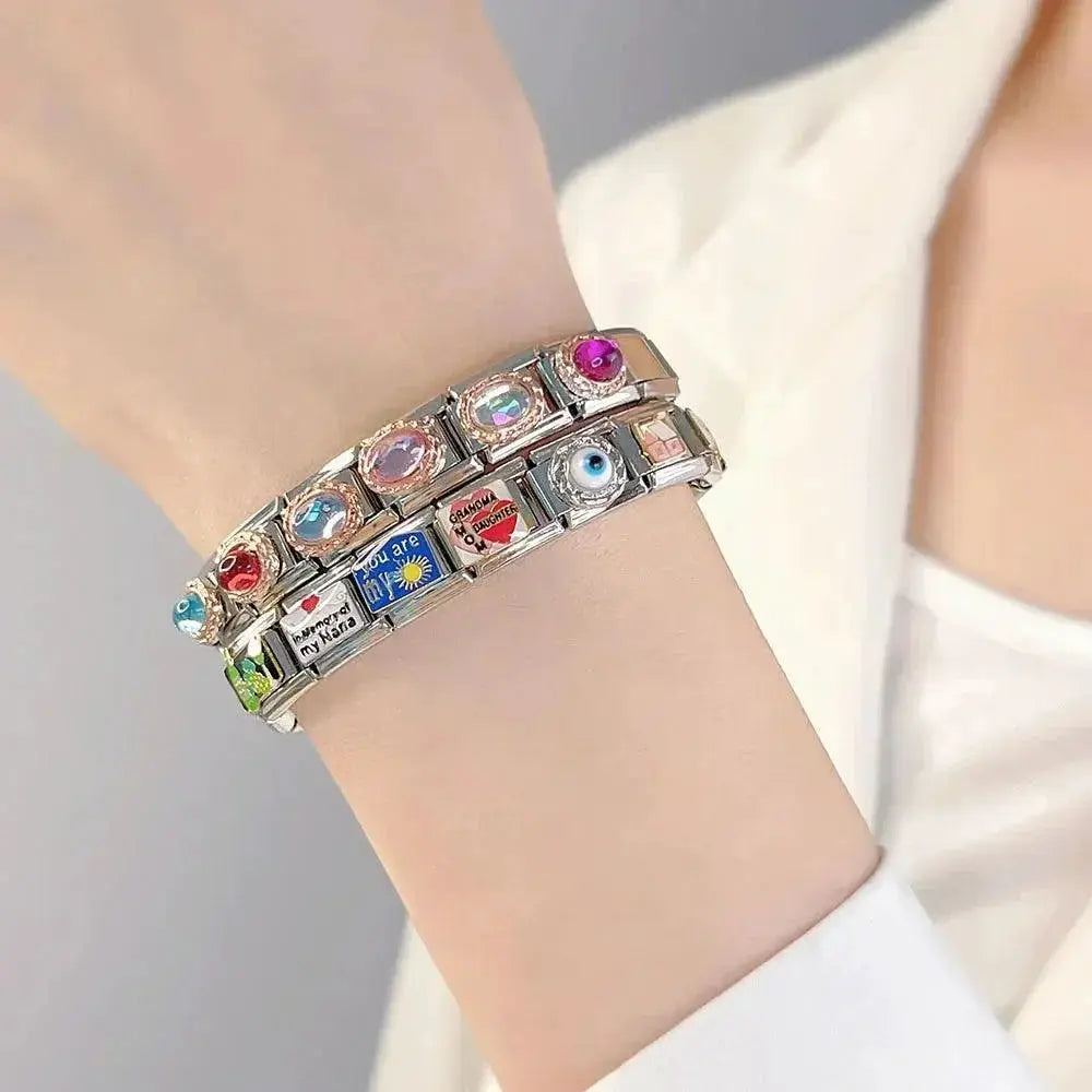 Daddy's Angel Bracelet Italian Charm DIY Jewelry Style