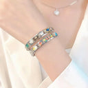 Spider Cat Coffee Charm Stainless Steel Bracelet Italian