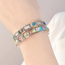 Spider Cat Coffee Charm Stainless Steel Bracelet Italian