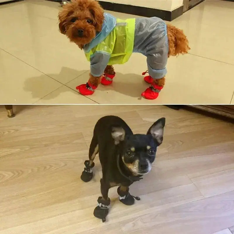 Cozy Waterproof Dog Booties for Chihuahuas Winter Antiskid