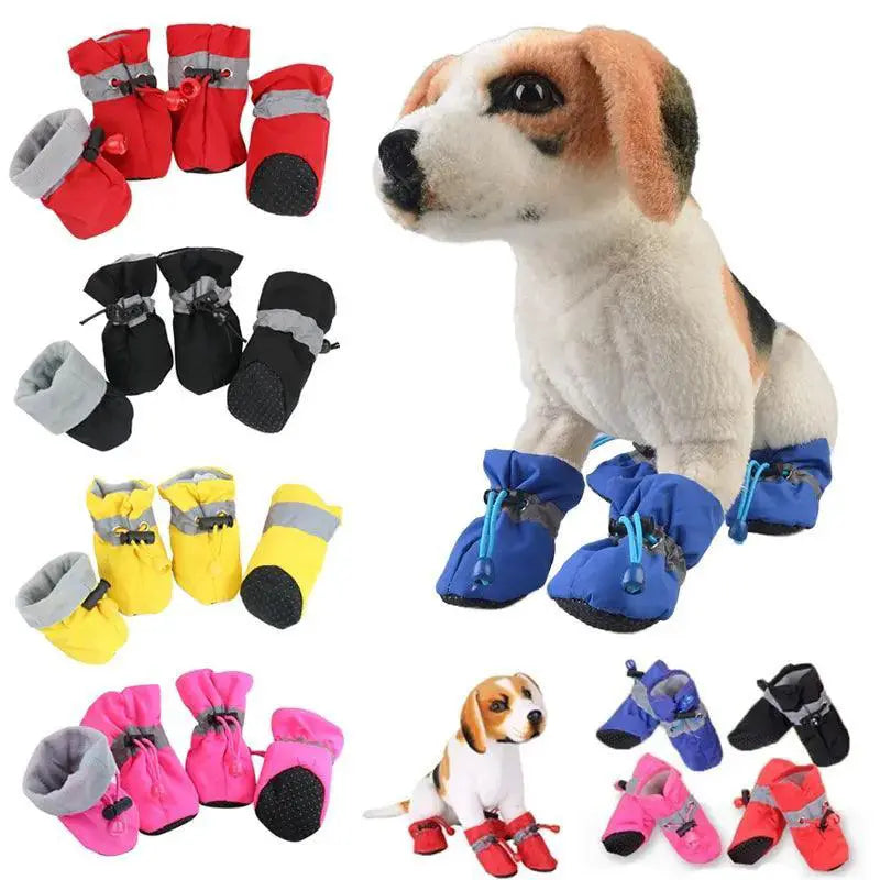 Cozy Waterproof Dog Booties for Chihuahuas Winter Antiskid