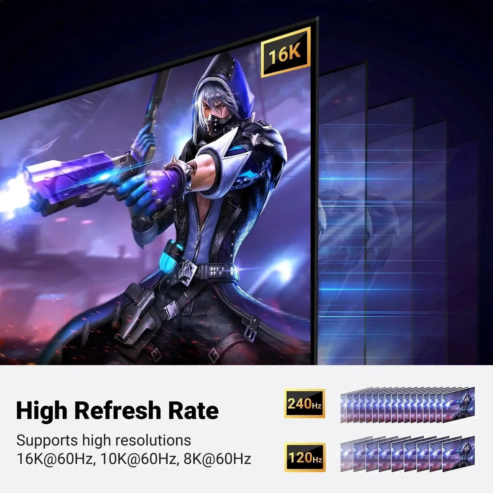 16K DisplayPort Cable Ultimate Video and Audio Quality
