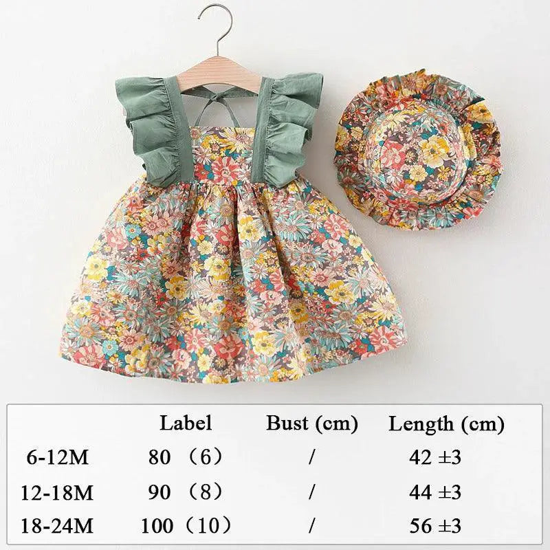 Beach Princess Baby Dress Set For Girls Summer Style