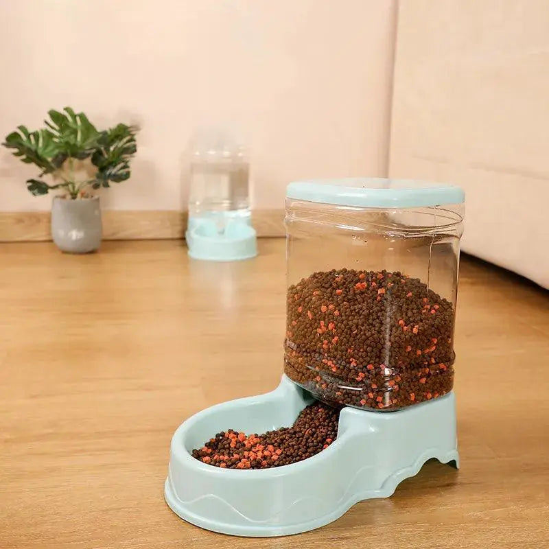 Automatic Pet Feeder And Drinking Bowl Combo Large Capacity