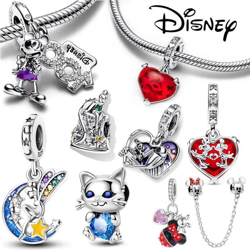 Disney Sterling Silver Character Charm Bracelet 925 Fans