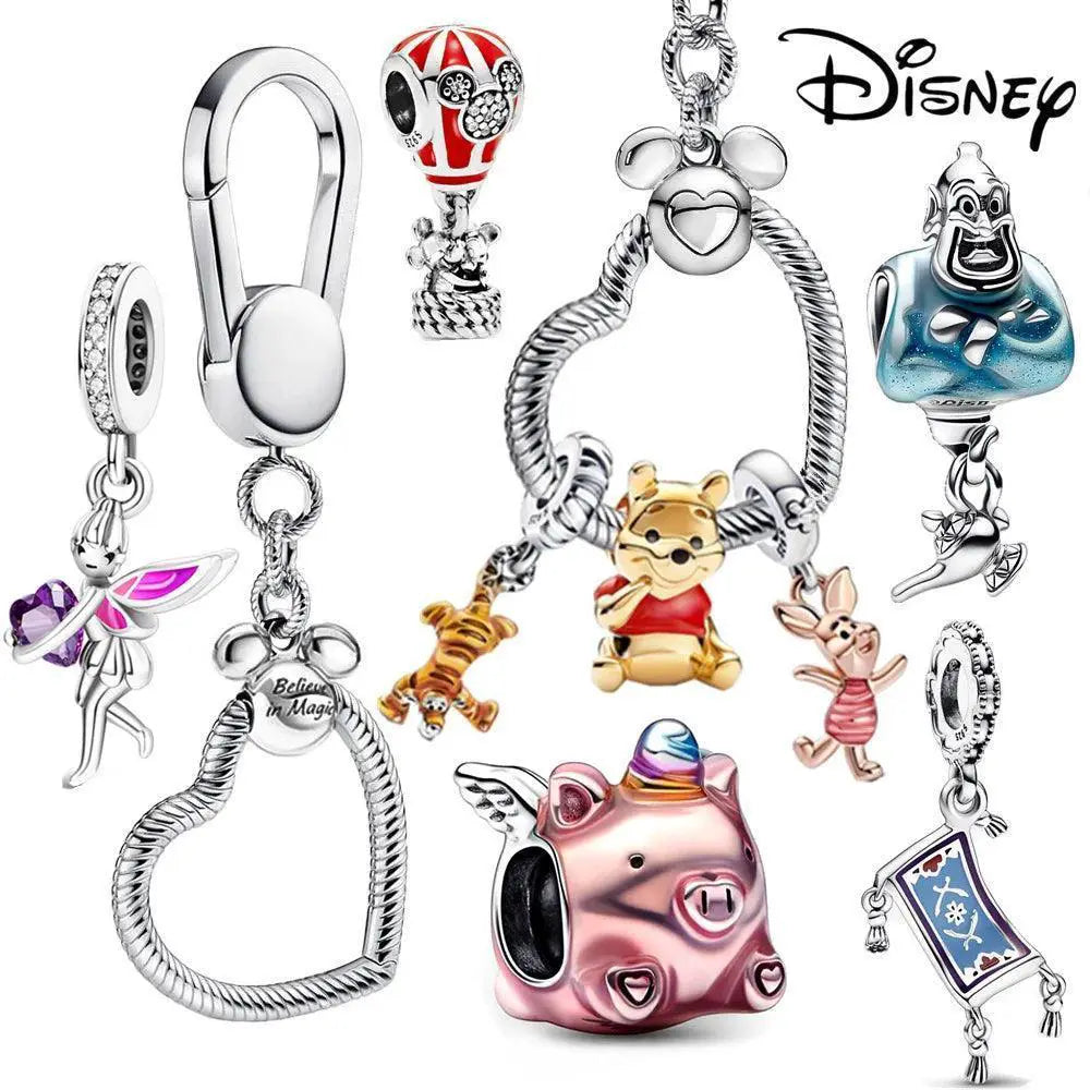 Disney Sterling Silver Character Charm Bracelet 925 Fans