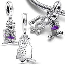Disney Sterling Silver Character Charm Bracelet 925 Fans
