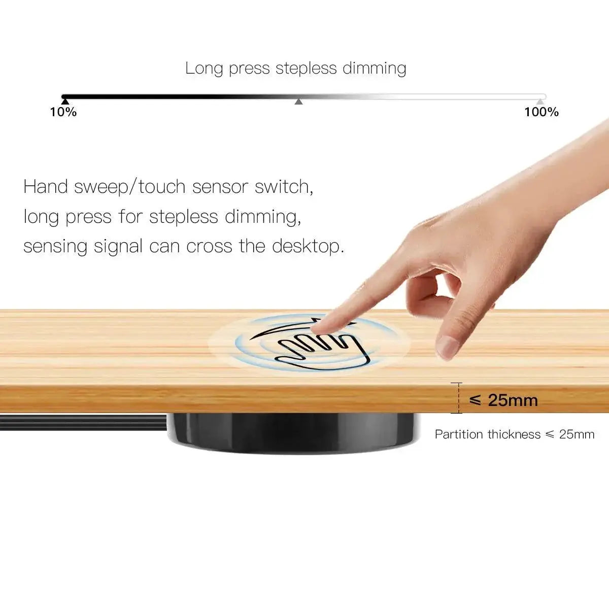 Wood Panel Smart Dimmer Light Switch With Effortless Control