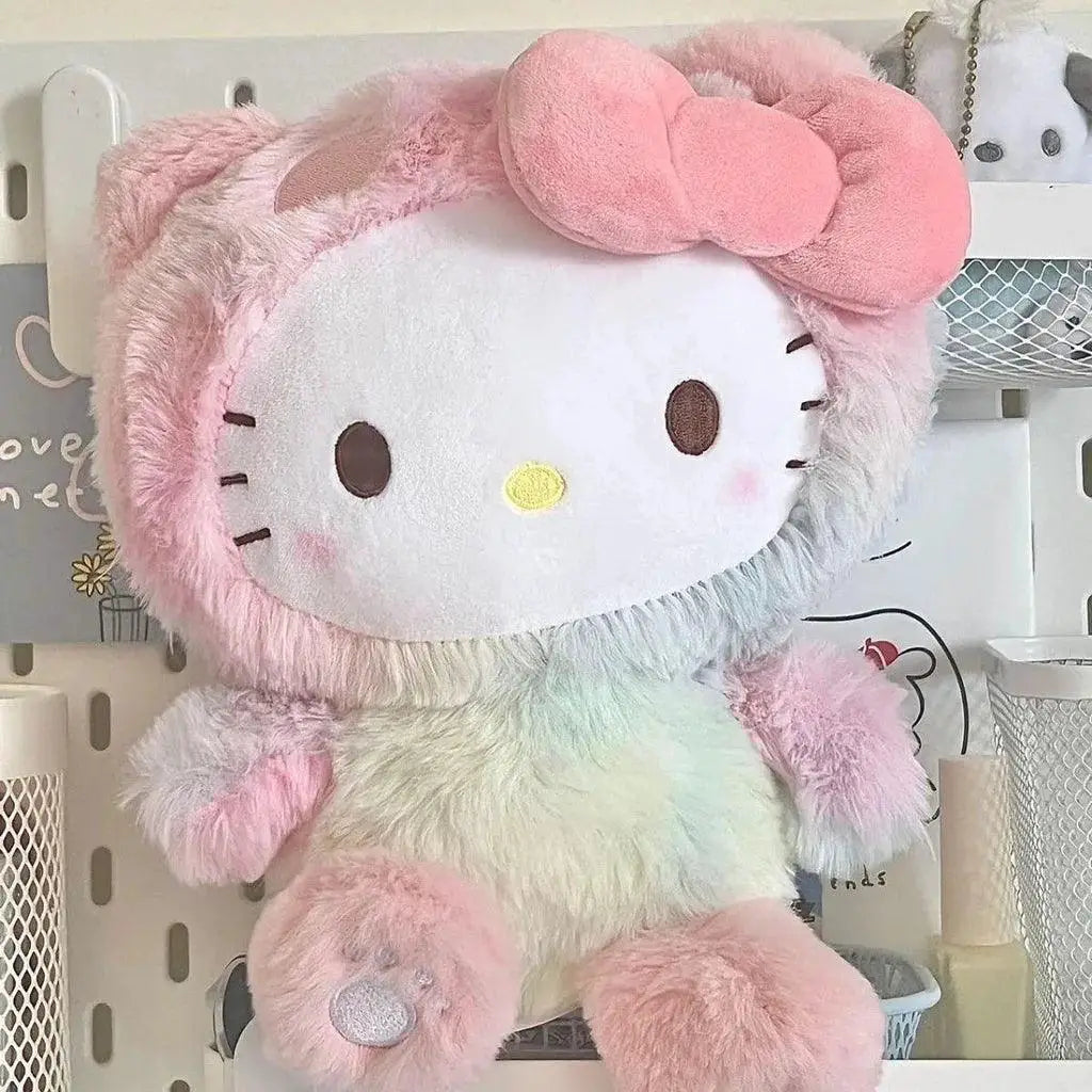 HelloKitty Kuromi Tie Dye Plush Toy And Melody Dog Doll Set