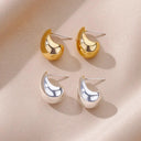Gold Plated Teardrop Earrings Shine
