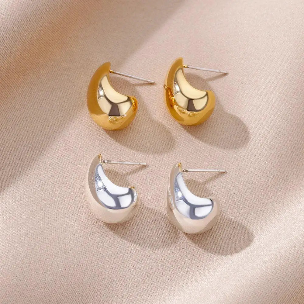 Gold Plated Teardrop Earrings Sophisticated Womens Jewelry