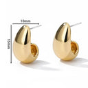 Gold Plated Teardrop Earrings Shine