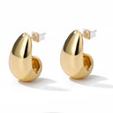 Gold Plated Teardrop Earrings Shine