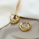 Vintage Geometric Hoop Earrings Korean Style Jewelry